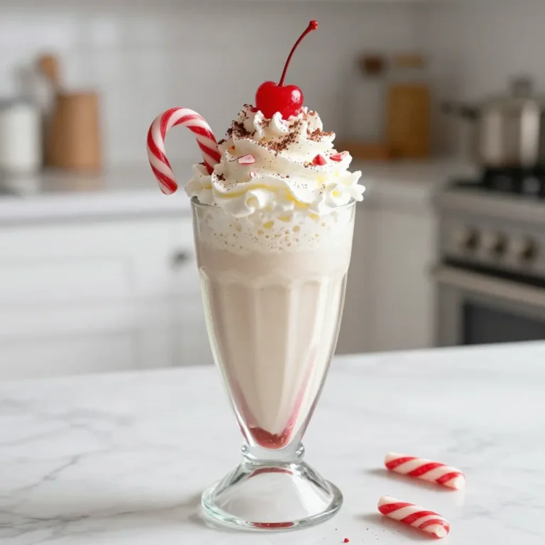 To make Santa's Milkshake, gather these simple ingredients: - 2 cups vanilla ice cream - 1 cup whole milk - 1/2 cup peppermint chocolate syrup - 1/4 teaspoon vanilla extract - Whipped cream (for topping) - Crushed candy canes (for garnish) - Maraschino cherries (for garnish) - A sprinkle of cocoa powder If you can't find some ingredients, here are a few swaps: - Vanilla ice cream: Use chocolate or peppermint ice cream for a twist. - Whole milk: Almond milk or oat milk works well, too. - Peppermint chocolate syrup: Try regular chocolate syrup or any flavored syrup you like. - Whipped cream: Use coconut cream for a dairy-free option. - Candy canes: Any crushed hard candy can add a festive touch. Choosing good ingredients makes a big difference. Here are some tips: - Ice cream: Pick a brand that uses real cream and has a rich flavor. - Milk: Go for fresh milk with no added preservatives. - Syrup: Choose a syrup with natural flavors and no high fructose corn syrup. - Whipped cream: Fresh cream is best. If using canned, check the ingredients. - Candy canes: Look for bright, colorful ones with a strong peppermint taste. Selecting high-quality ingredients ensures your Santa's Milkshake will be a hit for everyone! {{ingredient_image_2}} First, gather your ingredients. You need vanilla ice cream, whole milk, peppermint chocolate syrup, and vanilla extract. Also, grab whipped cream, crushed candy canes, maraschino cherries, and cocoa powder for garnish. This milkshake is quick to make and perfect for sharing. Add the vanilla ice cream, whole milk, peppermint chocolate syrup, and vanilla extract to a blender. Blend on medium speed for 30 seconds to 1 minute. You want it smooth and creamy. If it’s too thick, add a splash more milk. Blend again until you reach your desired consistency. Taste it! If you want it sweeter, add more syrup and blend briefly. Now, pour the milkshake into tall, chilled glasses. Make sure it fills the glasses nicely. Top each one with a generous amount of whipped cream. Let it overflow a bit for a fun look. Sprinkle crushed candy canes and cocoa powder on the whipped cream. Finally, add a maraschino cherry on top. This makes your milkshake festive and tasty! To get your milkshake just right, start with good ice cream. Use thick vanilla ice cream for a rich base. Blend your mix on medium speed for about 30 seconds. If it feels too thick, add a splash of whole milk. Blend again until smooth. This helps create a creamy texture that everyone loves. To boost the flavor, use peppermint chocolate syrup. If you want it sweeter, taste it first. Add more syrup if needed, then blend again. This simple step makes a big difference. You can also mix in a bit of vanilla extract for extra flavor depth. A great presentation makes your milkshake pop! Use tall, chilled glasses for serving. Top each shake high with whipped cream. Let it overflow a bit for a fun look. Sprinkle crushed candy canes on top for color and crunch. Finish with a maraschino cherry. This adds a festive touch that everyone will enjoy. Pro Tips Chill Your Glasses: For an extra frosty milkshake, chill your glasses in the freezer for about 10-15 minutes before serving. This will keep your milkshake cold longer! Customize the Flavor: Feel free to experiment with different flavors of ice cream or syrups. Chocolate ice cream with mint syrup can create a delightful peppermint patty twist! Make It a Shake Party: Prepare a variety of toppings like sprinkles, crushed cookies, or mini marshmallows for a milkshake bar. Let everyone customize their own festive milkshake! Blend for Texture: If you prefer a thicker milkshake, use less milk or add more ice cream. For a thinner shake, simply add more milk until you reach your desired consistency. {{image_4}} You can change the flavor of Santa's Milkshake easily. Try using different syrups. If you want a fruity twist, use strawberry or raspberry syrup. For a chocolate lover, swap peppermint syrup with chocolate syrup. You can even mix both for a fun combo! Adjust the amount of syrup based on your taste. More syrup makes it sweeter. Less syrup gives it a milder flavor. If you want a dairy-free version, you have options. Use coconut milk or almond milk instead of whole milk. For ice cream, try coconut or almond-based ice creams. These swaps keep the shake creamy and tasty. Always check the labels to make sure they fit your diet. You can still enjoy Santa's Milkshake while keeping it dairy-free! Get creative with toppings! You can add marshmallows for extra sweetness. Try crushed Oreos for a cookie crunch or chocolate chips for more texture. If you love fruit, add some fresh berries or banana slices. Mix in a spoonful of Nutella for a rich flavor. The more toppings you add, the more festive your shake will look. Enjoy making it your own! If you have leftover Santa's Milkshake, it’s easy to store. Pour the milkshake into a sealed jar or a tight container. Keep it in the fridge. Use it within two days for the best taste. Shake the jar well before drinking. This mixes the flavors again. You can freeze individual ingredients. For ice cream, scoop it into a container and seal it tight. Whole milk can freeze too. Pour it into an ice cube tray. Once frozen, pop out the cubes and store them in a bag. Peppermint chocolate syrup also freezes well. Just put it in a small container. This way, you can enjoy these flavors anytime. You won’t typically reheat a milkshake. It’s best served cold. If you do need to warm ingredients, do so gently. Heat the milk on low in a pan. Do not boil it. Mix it with the ice cream after it cools down. Blend them again for a smooth mix. You can use any ice cream flavor you like. Chocolate, mint, or cookies and cream work well. If you want a lighter option, try frozen yogurt. Sorbet is great for a dairy-free choice. Just pick a flavor that goes well with peppermint chocolate syrup. This way, you keep the festive spirit alive. To make your milkshake gluten-free, check the syrup labels. Most peppermint chocolate syrups are gluten-free, but some may contain gluten. Use gluten-free whipped cream and candy canes too. If you follow these steps, you can enjoy a safe and tasty drink. Yes, you can prepare the milkshake ahead of time. Blend all the ingredients and store it in the fridge. However, milkshakes may thicken when chilled. To fix this, blend it again with a splash of milk before serving. This keeps it smooth and creamy, just like fresh! This blog post covered how to make a great milkshake. We looked at key ingredients, their substitutes, and tips for picking the best items. I shared step-by-step instructions for blending and pouring. You learned how to achieve the right texture, enhance flavor, and present your shake. We discussed fun flavor variations and storage tips to keep it fresh. In making a milkshake, creativity counts. Experiment with flavors and enjoy every sip!