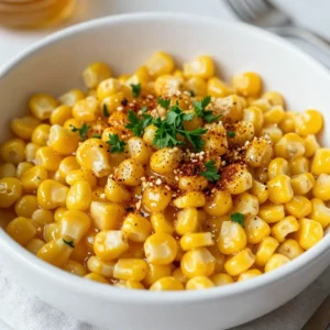 - 4 cups fresh corn kernels (about 6-7 ears of corn) Using fresh corn gives this dish a sweet taste. Shucking the corn is easy. Just peel back the husks and remove the kernels. You can use a sharp knife to cut the kernels off the cob. - 1/4 cup unsalted butter - 1/4 cup honey Butter adds richness, while honey brings natural sweetness. When you melt the butter and mix in the honey, it creates a tasty base for the corn. The blend makes every bite sweet and creamy. - 1 teaspoon garlic powder - 1/2 teaspoon smoked paprika - Salt and pepper to taste - Fresh parsley or chives, chopped (for garnish) Garlic powder adds a savory touch. Smoked paprika gives a hint of warmth. Adjust salt and pepper to fit your taste. For a pop of color, sprinkle fresh parsley or chives on top. This makes the dish look and taste even better. {{ingredient_image_2}} Start by shucking the corn. Take each ear and pull off the husks. Remove the silk strands too. Use a sharp knife to slice off the kernels. Aim for about 4 cups of fresh corn. Set the kernels aside in a bowl. This step is key for a tasty dish. In a large skillet, add 1/4 cup of unsalted butter. Turn the heat to medium. Watch as the butter melts. Swirl the pan to help it melt evenly. Once melted, pour in 1/4 cup of honey. Stir the mix for about a minute. You want it to bubble gently. Keep an eye on it to avoid burning. Now it's time to add the corn! Pour the fresh kernels into the skillet. Stir well so each kernel gets coated. Then, sprinkle 1 teaspoon of garlic powder and 1/2 teaspoon of smoked paprika over the corn. Mix thoroughly to blend the flavors. Cook the corn for about 8 to 10 minutes. Stir occasionally, watching it turn tender and caramelized. When the corn is done, season it with salt and pepper. Taste it to find the right balance for you. Carefully transfer the sweet corn to a serving dish. Leave any extra juices in the skillet. For a fresh touch, sprinkle chopped parsley or chives on top. This adds color and a hint of flavor to your dish. Enjoy your honey butter skillet corn! To get that sweet, golden color, use fresh corn. Fresh corn kernels caramelize better than frozen ones. Cook on medium heat, and stir often. This helps the corn cook evenly. If the corn sticks, add a little more butter. Watch for browning, but don't let it burn. You want a nice, rich color. You can change the taste easily! Add more garlic powder for a stronger flavor. If you love spice, try cayenne pepper or chili powder. For a smoky hint, increase the smoked paprika. Don't forget to taste as you go. Adjust salt and pepper to find your perfect balance. Also, consider adding a squeeze of lime for brightness. One big mistake is cooking on too high heat. This can burn the butter and corn. Always use medium heat for the best results. Another mistake is not stirring enough. Stirring helps the corn cook evenly and prevents burning. Lastly, don&rsquo;t skip the seasoning. Salt and pepper bring out the flavors. Remember, taste is key! Pro Tips Use Fresh Corn: For the best flavor and texture, use fresh corn kernels. If fresh corn is not available, frozen corn can be a good alternative, but make sure to thaw and drain it well before cooking. Adjust Sweetness: Depending on your preference, you can adjust the amount of honey in the recipe. For a less sweet dish, reduce the honey to 2 tablespoons and taste as you go. Experiment with Spices: Feel free to customize the spices in this recipe. Adding a pinch of cayenne pepper can give it a nice kick, or you can try using fresh herbs like thyme or rosemary for added flavor. Perfect Garnish: For the freshest taste, add the chopped parsley or chives just before serving. This will ensure they retain their vibrant color and flavor, enhancing the overall presentation of your dish. {{image_4}} You can spice up your honey butter skillet corn easily. Try adding a pinch of cayenne pepper for heat. This will give your dish a nice balance of sweet and spicy. You can also use chili powder if you want a different flavor. If you enjoy herbs, consider adding fresh thyme or oregano. These will enhance the taste and make it more aromatic. While honey is the star, other sweeteners can also work. Maple syrup offers a rich, earthy sweetness. You can use agave nectar for a milder taste. If you prefer a sugar-free option, try stevia or monk fruit sweetener. Both will keep your dish sweet without added calories. This way, you can enjoy the dish, no matter your dietary needs. If you want a vegan option, swap the butter for vegan butter or coconut oil. Both will still give a creamy texture. Replace honey with agave nectar or maple syrup for sweetness. This way, you keep the dish delicious and suitable for everyone. You can enjoy honey butter skillet corn in many ways, making it a flexible side for any meal. Once you finish your honey butter skillet corn, let it cool. Place the leftovers in an airtight container. Store it in the fridge for up to four days. This keeps the corn fresh and flavorful. If you want to enjoy it later, make sure to seal it well. When you are ready to eat the leftover corn, you have a few options. You can use the microwave for quick heating. Place the corn in a microwave-safe bowl, cover it, and heat for 1-2 minutes. Stir halfway through to heat evenly. You can also reheat it on the stove. Just add a little butter in a skillet over medium heat. Stir the corn for about five minutes until it&rsquo;s hot. For longer storage, you can freeze the honey butter skillet corn. First, let it cool completely. Then, place it in a freezer-safe bag or container. Remove as much air as possible to avoid freezer burn. It will keep well for up to three months. When you want to eat it, thaw the corn overnight in the fridge. Reheat it as mentioned above. Enjoy the sweet and smoky flavor even after freezing! Yes, you can use frozen corn for this recipe. Just thaw it before cooking. Frozen corn works well, but fresh corn has a better flavor and texture. If you use frozen corn, reduce the cooking time by a few minutes. This way, it warms through without getting mushy. Honey butter skillet corn lasts about 3-4 days in the fridge. Store it in an airtight container. When you want to eat it again, just reheat it on the stove or in the microwave. If you notice any off smells or colors, it's best to toss it out. You can serve honey butter skillet corn with many dishes. It goes great with grilled meats like chicken, steak, or fish. You can also pair it with tacos or a fresh salad. The sweet and smoky flavors make it a perfect side for barbecues and summer gatherings. Yes, this recipe is great for meal prep. You can make it ahead of time and store it in the fridge. The sweet corn adds flavor to your meals throughout the week. Just remember to reheat it gently to keep the corn tender and tasty. This post shared all you need to know about making honey butter skillet corn. We covered fresh corn kernels, sweeteners, fats, and seasonings. You learned step-by-step instructions for preparing and cooking the dish. Tips showed how to caramelize it just right and avoid common mistakes. You also discovered fun variations and storage tips. Now you can make this dish your own. Enjoy every bite and share it with friends. Happy cooking!