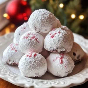 - 1 cup unsalted butter, softened to room temperature - 1/2 cup powdered sugar, plus extra for a final dusting - 1 teaspoon vanilla extract - 1/2 teaspoon peppermint extract - 2 cups all-purpose flour - 1/2 cup unsweetened cocoa powder - 1/4 teaspoon salt - 1/4 cup semi-sweet chocolate chips - 1/4 cup crushed peppermint candies You can swap unsalted butter for coconut oil for a dairy-free option. If you need a sugar substitute, try using coconut sugar instead of powdered sugar. For gluten-free cookies, use a gluten-free flour blend. You can also replace semi-sweet chocolate chips with dark chocolate or milk chocolate chips to match your taste. If peppermint extract is hard to find, you can use a few drops of mint extract, but use less since it's stronger. The butter gives these cookies a rich and creamy base. The powdered sugar adds sweetness and helps create a light texture. Vanilla extract gives warm notes, balancing the chocolate. Peppermint extract brings a fresh, cool flavor, perfect for the holiday season. Cocoa powder adds depth with its rich chocolate taste. The salt enhances all these flavors, making them pop. Finally, the chocolate chips and crushed peppermint candies add little bursts of joy in every bite. {{ingredient_image_2}} First, you need to preheat your oven to 350&deg;F (175&deg;C). This step is very important. While the oven heats, grab a baking sheet. Line it with parchment paper. This helps the cookies not stick to the sheet. In a large bowl, take 1 cup of softened butter. Add 1/2 cup of powdered sugar. Use an electric mixer to cream them together. Mix on medium speed for about 3-4 minutes. Your mixture should look light and fluffy. This step is key for the cookie texture. Next, sift together 2 cups of all-purpose flour, 1/2 cup of cocoa powder, and 1/4 teaspoon of salt in a separate bowl. Then, slowly add this dry mix to your butter and sugar mixture. Mix on low speed until the dough starts to come together. Be careful not to overmix. Once mixed, gently fold in 1/4 cup of semi-sweet chocolate chips and 1/4 cup of crushed peppermint candies. Use a spatula for even distribution. Now, scoop out tablespoon-sized portions of dough. Roll them into small balls, about 1 inch wide. Place them on your prepared baking sheet, leaving about 2 inches between each. Bake the cookies for 10-12 minutes in the preheated oven. They should look soft in the center when you take them out. Let them cool on the baking sheet for about 5 minutes. This helps them get firmer. After that, transfer them to a wire rack to cool completely. Once cooled, dust them with extra powdered sugar. This gives them a lovely snowy look. To get the best texture for your Chocolate Peppermint Snowball Cookies, start with soft butter. This makes it easy to cream with powdered sugar. Cream until light and fluffy, about 3-4 minutes. This step adds air to the dough, making the cookies soft. Do not overmix when adding dry ingredients. Mix just until combined for a tender cookie. Store leftover cookies in an airtight container. This keeps them fresh and soft. If you want to keep them longer, place a slice of bread in the container. The bread helps maintain moisture. For best results, eat the cookies within a week. If they last longer, you might want to freeze them. One common mistake is overbaking the cookies. They should look soft in the center when you take them out. Remember, they continue to cook after you remove them from the oven. Another mistake is not using enough powdered sugar for dusting. Generously coat the cookies for a festive look and added sweetness. Lastly, don&rsquo;t skip the cooling time. Allowing them to cool on the baking sheet helps firm them up. Pro Tips Chill the Dough: If the dough feels too soft to handle, refrigerate it for 15-30 minutes to make rolling easier and to enhance the flavor. Use Fresh Peppermint: For a more intense peppermint flavor, consider using crushed fresh peppermint candies instead of the pre-packaged ones. Monitor Baking Time: Keep an eye on your cookies as they bake; they should be slightly soft in the center to achieve that perfect melt-in-your-mouth texture. Decorative Touch: Add a drizzle of melted chocolate over the cooled cookies for an elegant finish that complements the chocolate and peppermint flavors. {{image_4}} You can switch up the flavors in these cookies. Try adding orange zest for a citrusy touch. Almond extract also works well if you want a nutty flavor. You can even mix in different types of nuts for extra crunch. Each add-in gives the cookies a unique twist. If you need gluten-free options, this recipe can adapt easily. Replace the all-purpose flour with a gluten-free blend. Make sure the blend includes xanthan gum for the right texture. The cocoa powder and other ingredients are already gluten-free. Your cookies will still be tasty and festive. Want to change the chocolate flavor? Use dark chocolate instead of semi-sweet for a richer taste. You can also try milk chocolate for a sweeter cookie. White chocolate chips offer a fun twist, adding creaminess and sweetness. Each type of chocolate adds a new layer of flavor to your cookies. To keep your Chocolate Peppermint Snowball Cookies fresh, store them in an airtight container. I recommend using a tin or a plastic container with a tight seal. Place a piece of parchment paper between layers of cookies to prevent them from sticking. This keeps their shape and texture intact. Always store cookies at room temperature away from direct sunlight. Freezing these cookies is a great option if you want to save some for later. First, let the cookies cool completely. Then, place them in a single layer on a baking sheet and freeze for about an hour. Once frozen, transfer the cookies to a freezer-safe bag. They can last up to three months in the freezer. When you're ready to enjoy them, let them thaw at room temperature for about 30 minutes. When stored properly, these cookies can last about one week at room temperature. If you freeze them, they will stay fresh for three months. Just remember, the sooner you eat them, the better they taste! Enjoy the rich chocolate and refreshing peppermint flavors as soon as you can. Chocolate Peppermint Snowball Cookies have rich cocoa and peppermint flavors. Regular snowball cookies are often plain or use nuts. The cocoa gives these cookies a deep chocolate taste. The peppermint adds a fresh, festive touch, making them perfect for holidays. Yes, you can make these cookies ahead of time. You can prepare the dough and refrigerate it for up to three days. You can also bake the cookies and store them in an airtight container. They will stay fresh for about a week. This makes them a great option for busy days. Serve these cookies on a festive plate. You can add whole peppermint candies around them for extra charm. Pair them with hot cocoa or coffee for a cozy treat. They make great gifts, too, in a lovely tin or box. To boost the peppermint flavor, add more peppermint extract in small amounts. You can also use crushed peppermint candies on top before baking. Another option is to use peppermint-flavored chocolate chips. This will give your cookies an even stronger peppermint kick. In this blog post, we explored the key ingredients for Chocolate Peppermint Snowball Cookies, providing you with options for substitutes and flavor profiles. I shared step-by-step instructions to help you bake these delicious treats. You learned tips to perfect their texture and how to store them properly. We also discussed creative variations and answered common questions. When you bake these cookies, enjoy the unique flavors and fun variations. Happy baking!